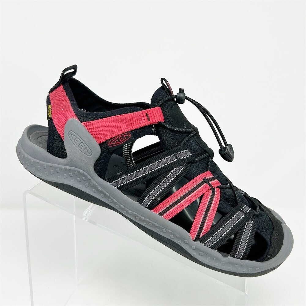 KEEN Whisper Womens Closed Toe Sport Water Sandals Black Pink Gray Size 10